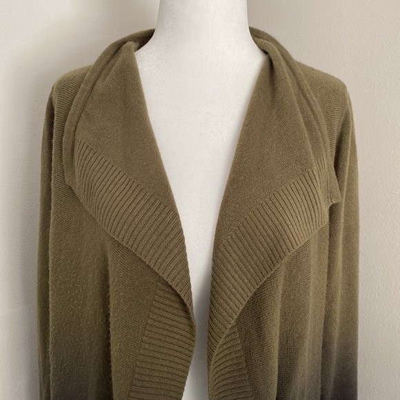 Adam Levine Ombré Olive to black cardigan - Picture 6 of 10